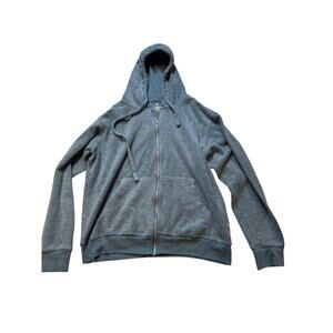 Soft Serve Cloud Cotton zip-up hoodie in blue size large organic cotton